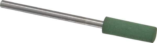 Value Collection - 5mm Max Diam x 15mm Long, Cylinder, Rubberized Point - Fine Grade, Ceramic, Mounted - Top Tool & Supply