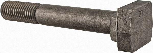 Value Collection - 7/8-9, 2" Thread Length, 7/8" Slot Width, Uncoated, Steel T Slot Bolt - 6" Length Under Head, Grade C-1045, 5, 1-1/2" Head Width x 9/16" Head Height - Top Tool & Supply