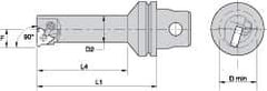 Kennametal - Insert Style LT 11NR, 50mm Head Length, Right Hand Cut, Internal Modular Threading Cutting Unit Head - System Size KM32, 7mm Center to Cutting Edge, Series LT Threading - Top Tool & Supply