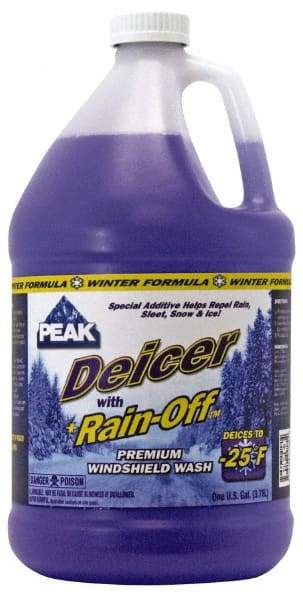 Peak - Water-Based Solution Windshield Washer Fluid - 1 Gal Bottle, -25°  Freezing Point - Top Tool & Supply