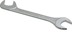 Facom - 14mm Stubby Extra Thin Open End Wrench - 4-23/32" OAL, Double End, Satin Finish, 15° & 75° Head Angle - Top Tool & Supply