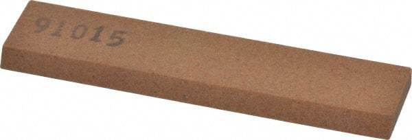 Made in USA - 3-1/2" Long x 3/4" Wide x 3/16" Thick, Aluminum Oxide Sharpening Stone - Rectangle, Medium Grade - Top Tool & Supply