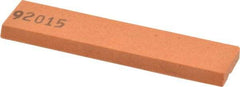 Made in USA - 3-1/2" Long x 3/4" Wide x 3/16" Thick, Aluminum Oxide Sharpening Stone - Rectangle, Fine Grade - Top Tool & Supply