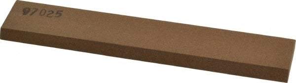 Made in USA - 6" Long x 1" Wide x 1/4" Thick, Aluminum Oxide Sharpening Stone - Rectangle, Medium Grade - Top Tool & Supply