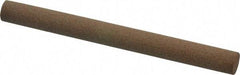 Made in USA - 4" Long x 3/8" Diam x 3/8" Thick, Aluminum Oxide Sharpening Stone - Round, Medium Grade - Top Tool & Supply