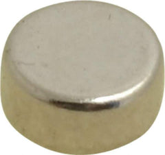 Mag-Mate - 0.22" Diam x 0.1" High Neodymium Rare Earth Magnet - 1 Lb Max Capacity, 200°F Max, Nickel Plated - Top Tool & Supply