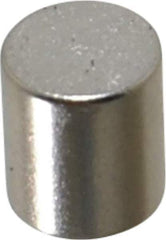 Mag-Mate - 0.22" Diam x 1/4" High Neodymium Rare Earth Magnet - 1.5 Lb Max Capacity, 200°F Max, Nickel Plated - Top Tool & Supply