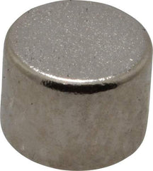 Mag-Mate - 1/4" Diam x 3/16" High Neodymium Rare Earth Magnet - 1.5 Lb Max Capacity, 200°F Max, Nickel Plated - Top Tool & Supply