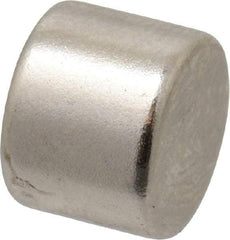 Mag-Mate - 0.32" Diam x 1/4" High Neodymium Rare Earth Magnet - 3.1 Lb Max Capacity, 200°F Max, Nickel Plated - Top Tool & Supply