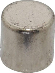 Mag-Mate - 3/8" Diam x 3/8" High Neodymium Rare Earth Magnet - 5.7 Lb Max Capacity, 200°F Max, Nickel Plated - Top Tool & Supply