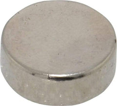 Mag-Mate - 1/2" Diam x 3/16" High Neodymium Rare Earth Magnet - 5.7 Lb Max Capacity, 200°F Max, Nickel Plated - Top Tool & Supply