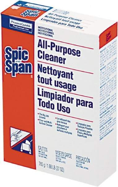 Spic & Span - Box Cleaner - Use on Ceramic Tile, Laminate Surfaces, Linoleum, Quarry Tile, Cement, Concrete, Vinyl Tile, Terra Cotta, Terrazzo, Vinyl Composite Tile (VCT) - Top Tool & Supply