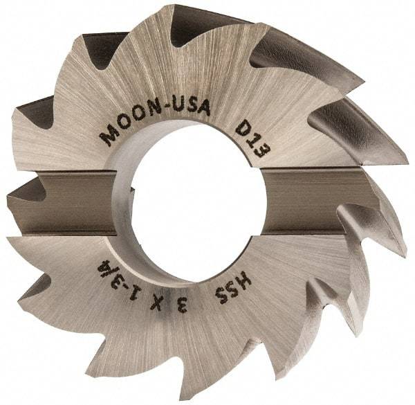 Made in USA - 3" Diam, 1-1/4" Arbor Hole Diam, 1-3/4" Length of Cut, 12 Flute, High Speed Steel, Finisher Shell End Mill - Right Hand Cut, Right Hand Spiral Flute, Uncoated - Top Tool & Supply