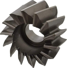 Made in USA - 4" Diam, 1-1/2" Arbor Hole Diam, 2-1/4" Length of Cut, 14 Flute, High Speed Steel, Finisher Shell End Mill - Right Hand Cut, Right Hand Spiral Flute, Uncoated - Top Tool & Supply