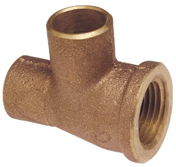 NIBCO - 1-1/2 x 3/4 x 1-1/2" Cast Copper Pipe Tee - C x F x C, Pressure Fitting - Top Tool & Supply