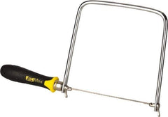 Stanley - 6-1/2" Steel Blade Coping Saw - ABS, TPR Handle, Ergonomic, 13-1/4" OAL, 6-3/4" Throat Depth - Top Tool & Supply