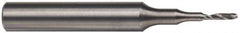 Accupro - 1/8" Cutting Diam x 1/2" Length of Cut, 1 Flute, Upcut Spiral Router Bit - Uncoated, Right Hand Cut, Solid Carbide, 2" OAL x 1/4" Shank Diam, Single Edge, 21° Helix Angle - Top Tool & Supply