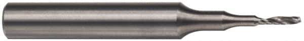 Accupro - 10mm Cutting Diam x 30mm Length of Cut, 1 Flute, Upcut Spiral Router Bit - Uncoated, Right Hand Cut, Solid Carbide, 76mm OAL x 10mm Shank Diam, Single Edge, 21° Helix Angle - Top Tool & Supply