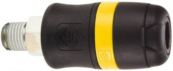 Parker - 1/2 Male NPTF Industrial Pneumatic Hose Coupler - Polyamide, 1/2" Body Diam - Top Tool & Supply