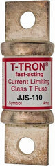 Cooper Bussmann - 600 VAC, 110 Amp, Fast-Acting General Purpose Fuse - Bolt-on Mount, 3-1/4" OAL, 200 at AC (RMS) kA Rating, 7/8" Diam - Top Tool & Supply