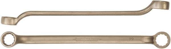 Ampco - 1-1/8" x 1-5/16" 12 Point Offset Box Wrench - Double End, 19-1/4" OAL, Aluminum Bronze - Top Tool & Supply