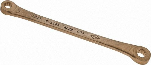 Ampco - 5/16" x 3/8" 12 Point Offset Box Wrench - Double End, 7-3/4" OAL, Aluminum Bronze - Top Tool & Supply