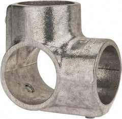 Hollaender - 1-1/4" Pipe, Side Outlet Tee-E, Aluminum Alloy Tee Pipe Rail Fitting - Bright Finish - Top Tool & Supply