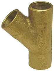 NIBCO - 1/2" Cast Copper Pipe 45° Wye - C x C x C, Pressure Fitting - Top Tool & Supply