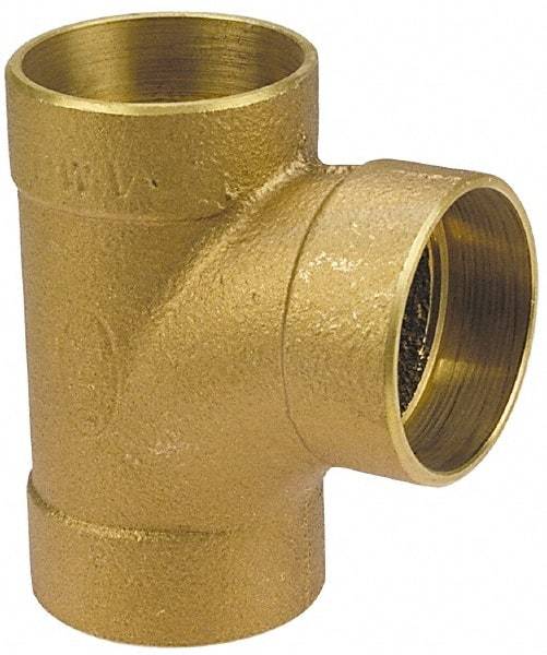 NIBCO - 4", Cast Copper Drain, Waste & Vent Pipe Tee - C x C x C - Top Tool & Supply