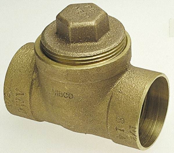 NIBCO - 1-1/2", Cast Copper Drain, Waste & Vent Pipe Test Tee - C x C x CO with Plugs - Top Tool & Supply