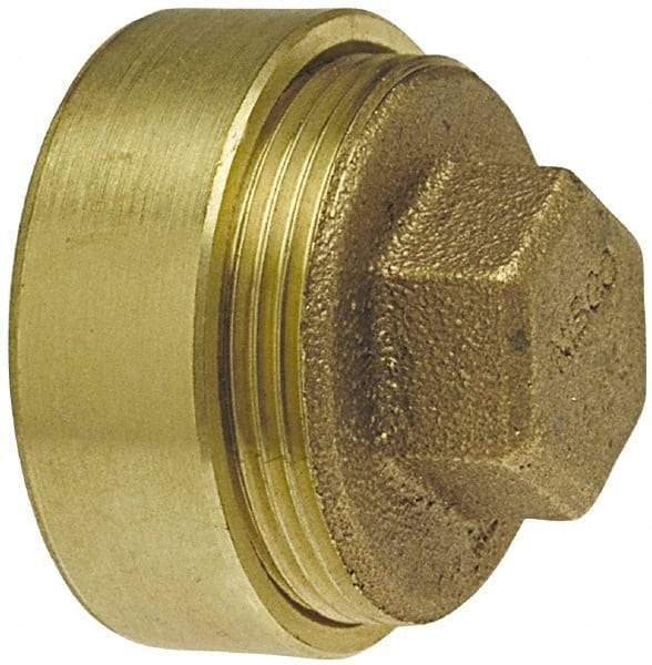 NIBCO - 3 x 2-1/2", Cast Copper Drain, Waste & Vent Pipe Flush Cleanout - Ftg x CO with Plug - Top Tool & Supply