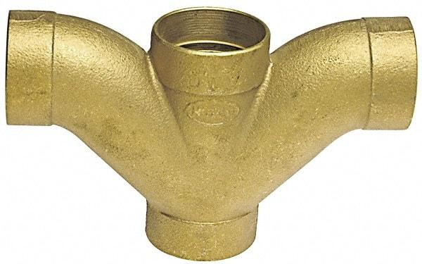 NIBCO - 1-1/2", Cast Copper Drain, Waste & Vent Pipe Double Long Turn T Y - C x C x C x C - Top Tool & Supply