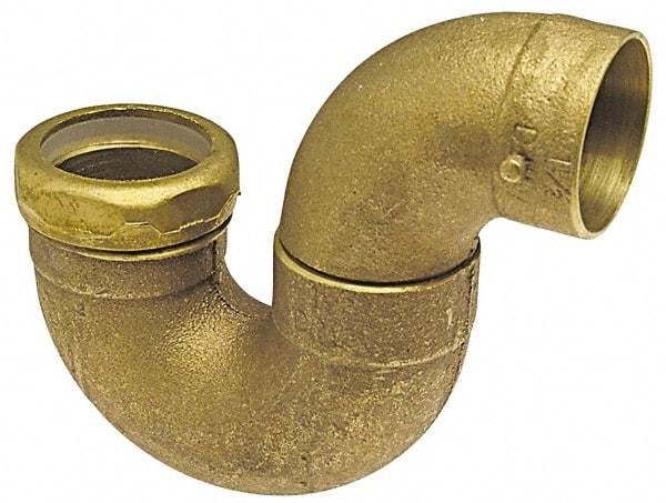 NIBCO - 1-1/2", Cast Copper Drain, Waste & Vent Pipe P Trap - C x SJ - Top Tool & Supply