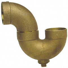 NIBCO - 2", Cast Copper Drain, Waste & Vent Pipe P Trap with CO - C x C with Plugs - Top Tool & Supply