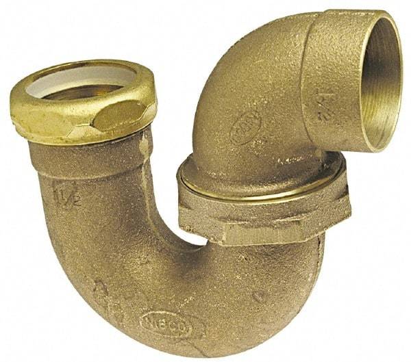 NIBCO - 2", Cast Copper Drain, Waste & Vent Pipe P Trap with Union Joint - C x SJ - Top Tool & Supply