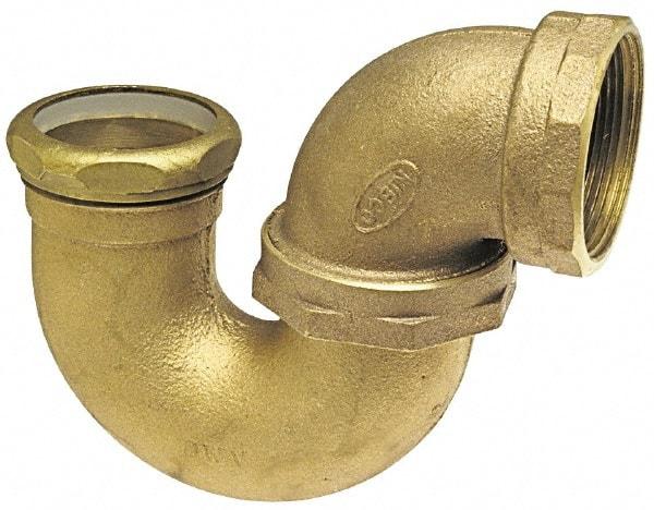 NIBCO - 2", Cast Copper Drain, Waste & Vent Pipe P Trap with Union - F x SJ - Top Tool & Supply