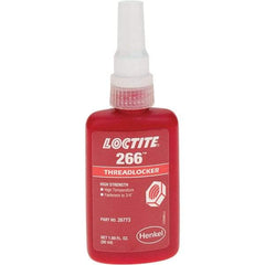 Loctite - 50 mL, Red, High Strength Threadlocker - Series 266 - Top Tool & Supply