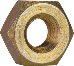 Made in USA - 5/16-18 UN Steel Right Hand Machine Screw Hex Nut - 9/16" Across Flats, 0.225" High, Cadmium-Plated Finish - Top Tool & Supply