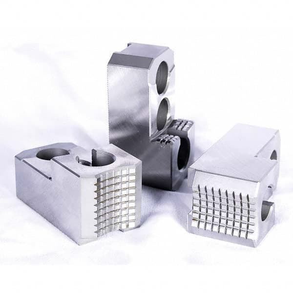 Kitagawa - Hard Lathe Chuck Jaws Jaw Type: Hard Jaw Jaw Interface Type: 1.5mm x 60 Serrated - Top Tool & Supply