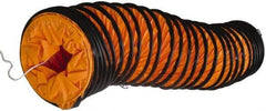 Maxess Climate Control Technologies - 8" ID, 16.4' Long, PVC Blower & Duct Hose - Orange, 9.1" Bend Radius, 5 to 122°F, Flame Retarding - Top Tool & Supply