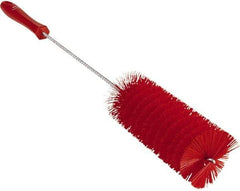 Vikan - 2-3/8" Diam Polyester Valve Brush - 19-5/8" OAL, 5-13/16" Head Length, Polypropylene & Stainless Steel Handle - Top Tool & Supply