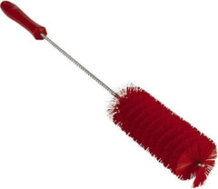 Vikan - 2" Diam Polyester Valve Brush - 19-5/8" OAL, 5-15/16" Head Length, Polypropylene & Stainless Steel Handle - Top Tool & Supply