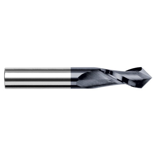 0.1562″ (5/32″) Cutter Diameter × 0.5620″ (9/16″) Length of Cut × 90° included Carbide Drill/End Mill, 2 Flutes, AlTiN Coated - Exact Industrial Supply