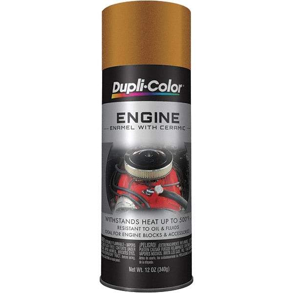 Krylon - 12 oz Universal Gold Automotive Heat Resistant Paint - High Gloss Finish, Comes in Aerosol Can - Top Tool & Supply