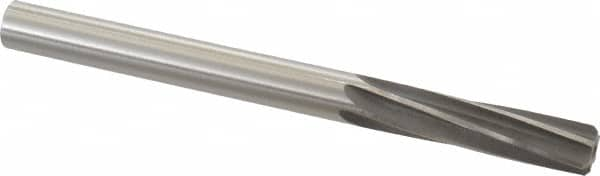 Made in USA - 0.4995" High Speed Steel 6 Flute Dowel Pin Chucking Reamer - Top Tool & Supply