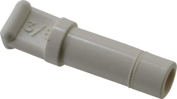 Parker - 3/8" OD, Bio-Sourced Nylon 11 Push-to-Connect Plug - 190 Max psi, White - Top Tool & Supply