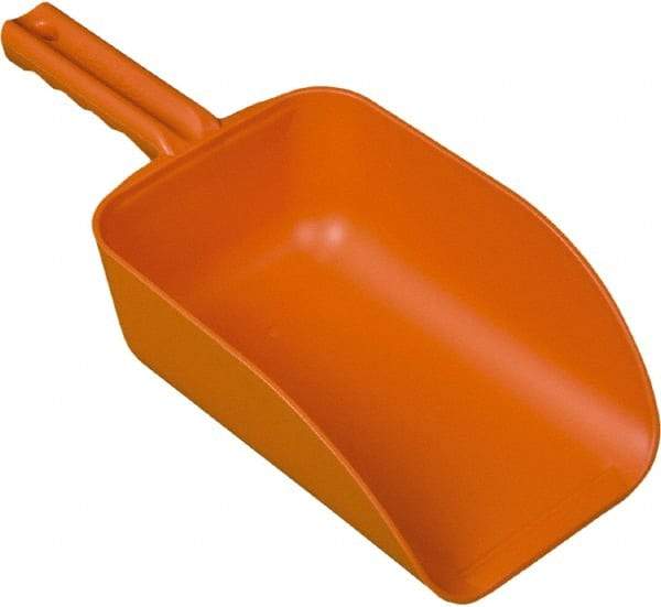 Remco - 82 oz Orange Polypropylene Flat Bottom Scoop - 5.9" Wide x 3.3" Deep Bowl, 15.1" OAL - Top Tool & Supply