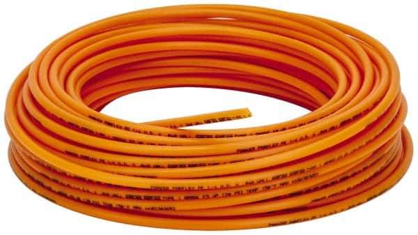 Parker - 11/64" ID x 1/4" OD, 0.04" Wall Thickness, 100' Long, Polyethylene Tube - Orange, 120 Max psi, -80 to 150°F - Top Tool & Supply