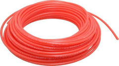 Parker - 11/64" ID x 1/4" OD, 0.04" Wall Thickness, 100' Long, Polyethylene Tube - Red, 120 Max psi, -80 to 150°F - Top Tool & Supply