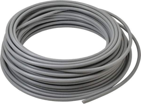 Parker - 1/4" ID x 3/8" OD, 1/16" Wall Thickness, 100' Long, Polyethylene Tube - Gray, 125 Max psi, -80 to 150°F - Top Tool & Supply